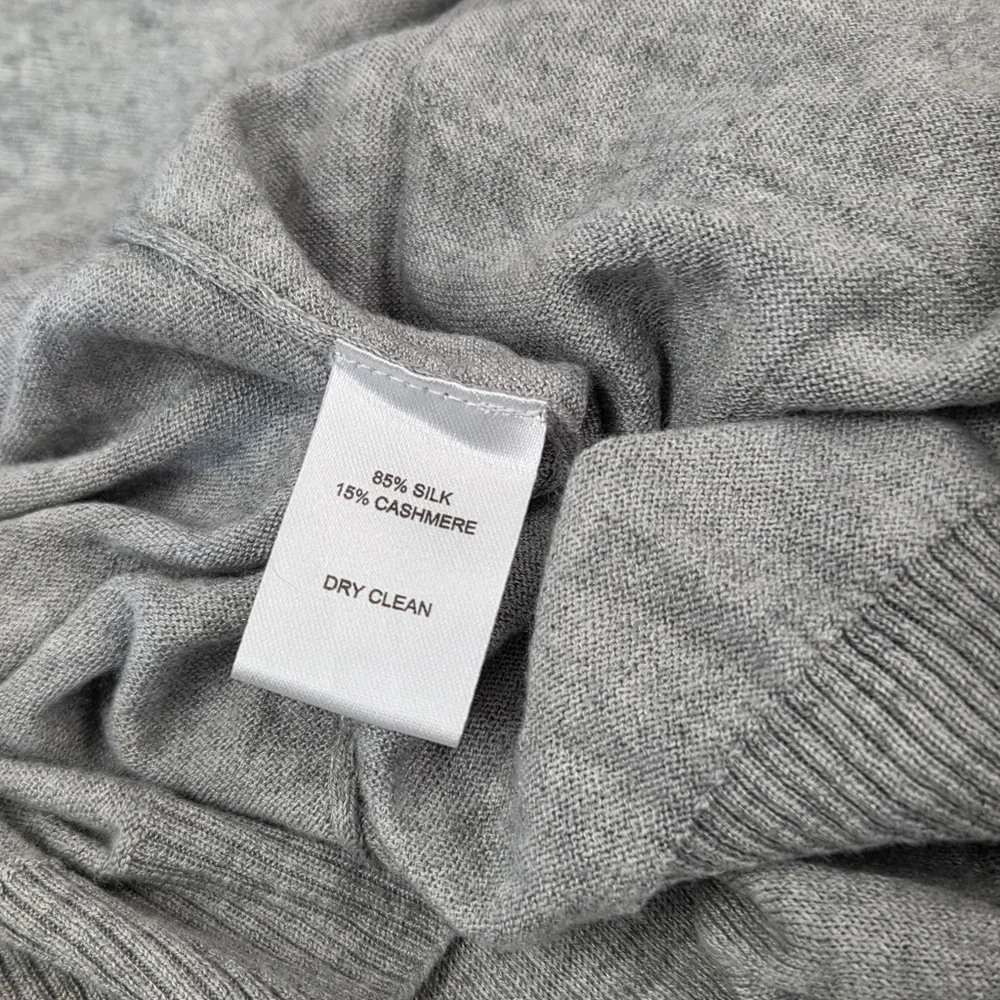 LOLA & SOPHIE Cashmere Drop Shoulder Sweater Vest Grey Women’s Small 5564 - Picture 5 of 8